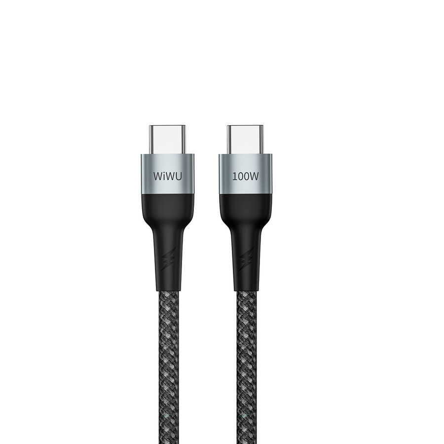 Wiwu Cyclone F15 Type-C to Type-C PD 480Mbps 100W 1.5 metre Data Kablosu - 4 Wiwu Cyclone F15 Type-C to Type-C PD 480Mbps 100W 1.5 metre Data Kablosu - 4